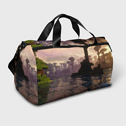 Спортивная сумка Minecraft - река в лесу