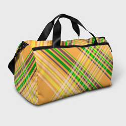 Спортивная сумка Желто-зеленый геометрический ассиметричный узор