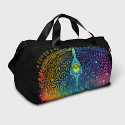 Спортивная сумка Психоделика разноцветная - нейронная сеть