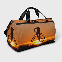 Спортивная сумка Велосипедист на закате