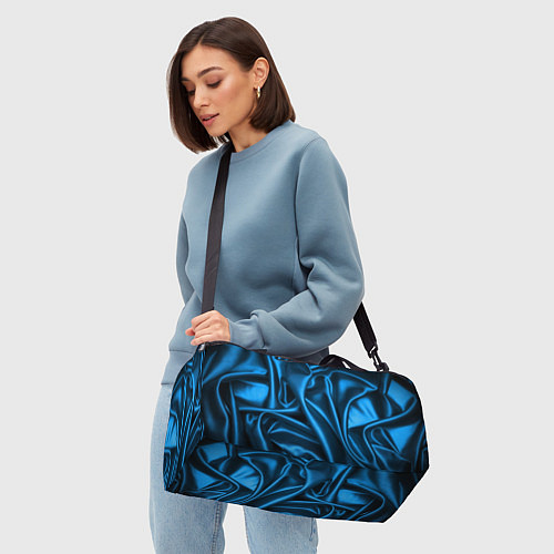 Спортивная сумка Синий шёлк / 3D-принт – фото 4