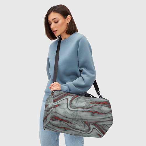 Спортивная сумка Grey style pattern / 3D-принт – фото 4