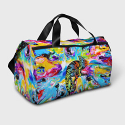 Спортивная сумка Маскировка хамелеона на фоне ярких красок