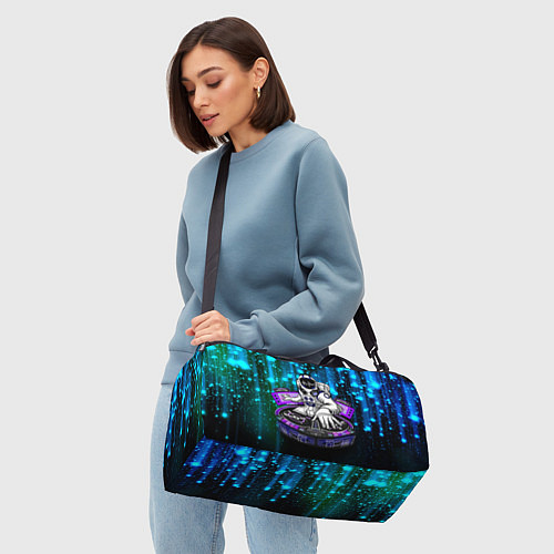 Спортивная сумка Space DJ - neon starfall / 3D-принт – фото 4