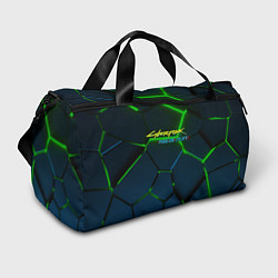 Спортивная сумка Cyberpunk 2077 phantom liberty green neon
