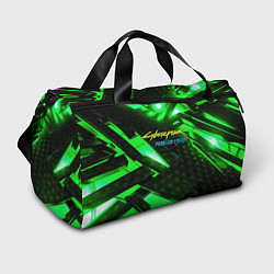 Сумки спортивные Cyberpunk 2077 phantom liberty neon green, цвет: 3D-принт