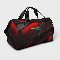 Спортивная сумка Cyberpunk 2077 phantom liberty red black logo