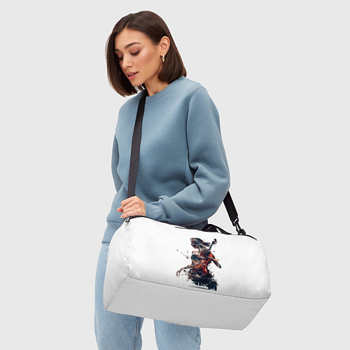 Спортивная сумка Девушка со скрипкой абстракция / 3D-принт – фото 4