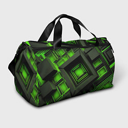 Спортивная сумка Неоновые зелёные блоки
