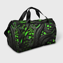 Спортивная сумка Green black abstract
