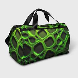 Спортивная сумка Объемные зеленые соты