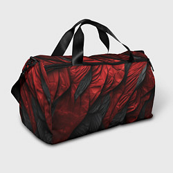 Сумки спортивные Red black texture, цвет: 3D-принт