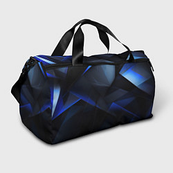 Спортивная сумка Черная и голубая текстура
