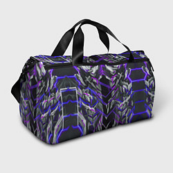 Спортивная сумка Киберпанк линии фиолетовые