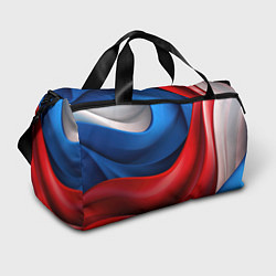 Спортивная сумка Объемная абстракция в цветах флага РФ