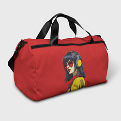 Спортивная сумка Девушка в красных очках