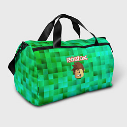 Спортивная сумка Roblox head на пиксельном фоне