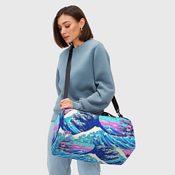 Сумки спортивные Большая волна в Канагаве сакура, цвет: 3D-принт — фото 2