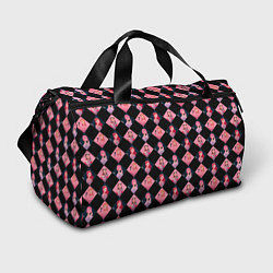 Спортивная сумка Клеточка black pink