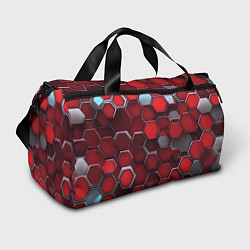 Спортивная сумка Cyber hexagon red