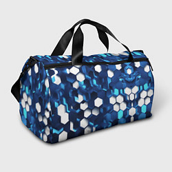 Спортивная сумка Cyber hexagon Blue
