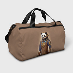 Спортивная сумка Крутой панда в стиле стимпанк - нейросеть