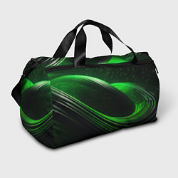 Спортивная сумка Зеленые абстрактные волны