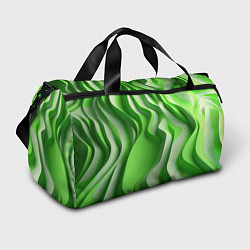 Спортивная сумка Зеленые объемные полосы