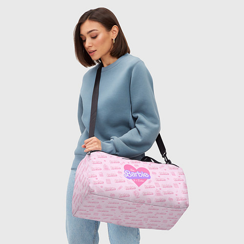 Спортивная сумка Эта Барби - учительница: розовый паттерн / 3D-принт – фото 4