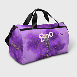 Спортивная сумка Барби в костюме скелета: паутина и фиолетовый дым