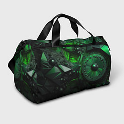 Спортивная сумка Объемные зеленые абстракции
