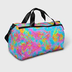 Спортивная сумка Барбм - цветочный абстрактный паттерн - тай-дай