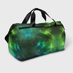 Спортивная сумка Бескрайний космос зелёный