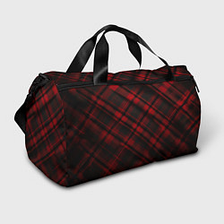 Спортивная сумка Тёмно-красная шотландская клетка