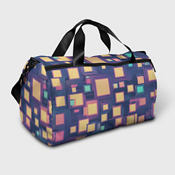 Спортивная сумка Разноцветные ретро квадраты