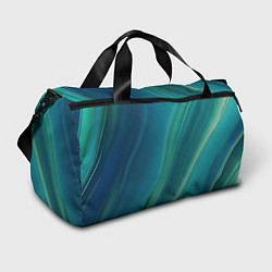 Спортивная сумка Сине-зелёная жидкая текстура - нейросеть