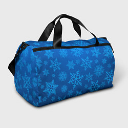 Спортивная сумка Голубые снежинки