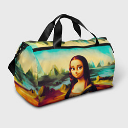 Спортивная сумка Нейросеть - Мона Лиза в стиле Pixar