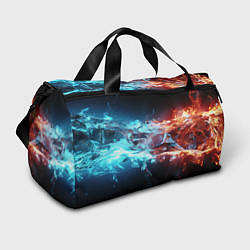 Спортивная сумка Лед и пламя абстракция