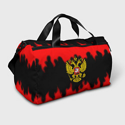Спортивная сумка Герб РФ огненный стиль