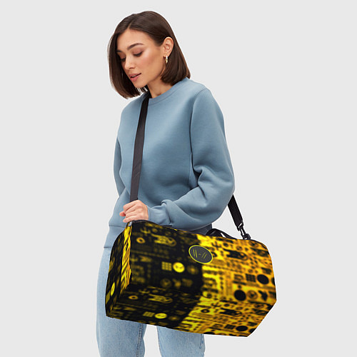 Спортивная сумка Twenty one pilots yellow music / 3D-принт – фото 4