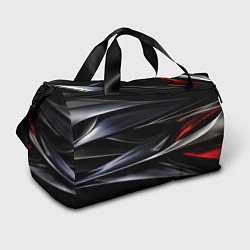 Спортивная сумка Black red abstract