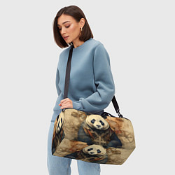 Сумки спортивные Панда арт-портрет, цвет: 3D-принт — фото 2