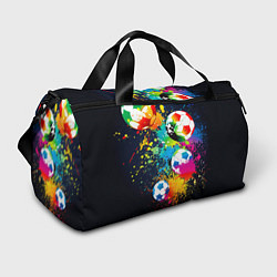 Спортивная сумка Разноцветные футбольные мячи