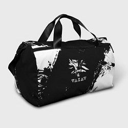 Спортивная сумка Ведьмак волк белый краски
