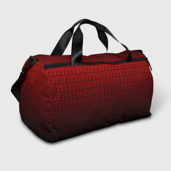 Спортивная сумка Красно-чёрный ажурный градиент