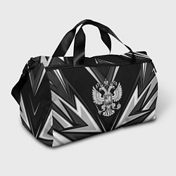 Спортивная сумка Герб России- черно-белый
