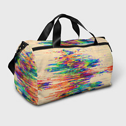 Спортивная сумка Разноцветный глитч