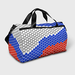 Спортивная сумка Флаг России из гексагонов
