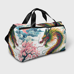 Спортивная сумка Japanese dragon - engraving art